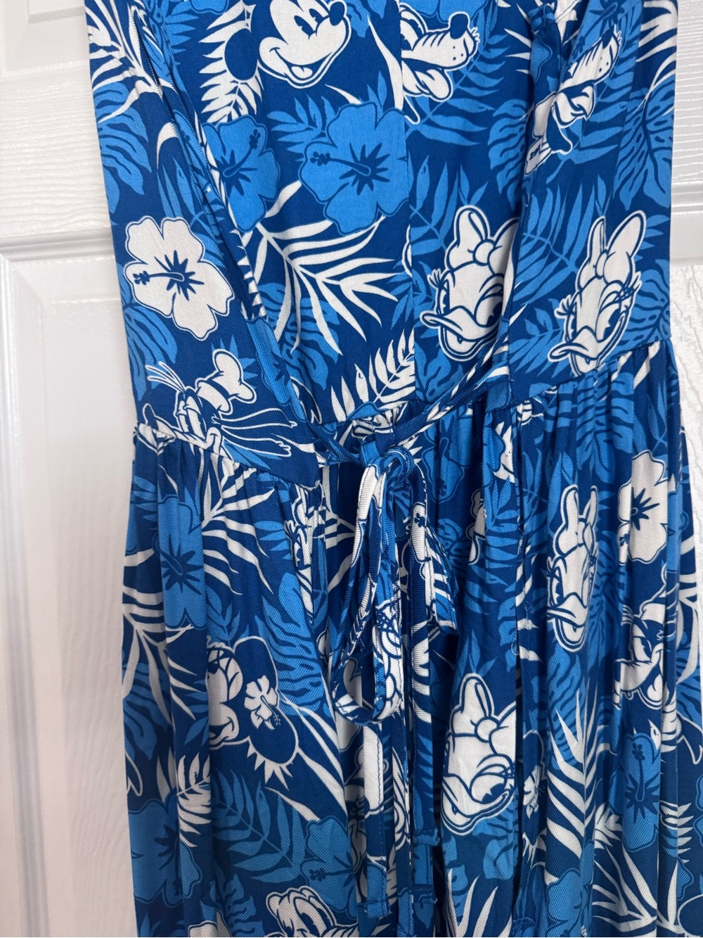 Disney Blue and White Floral Mickey & Donald Dress - Picture 7 of 7